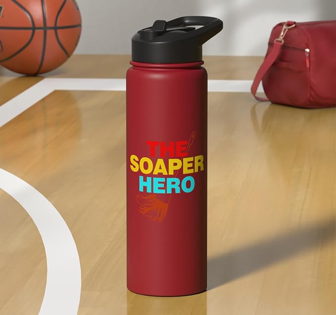 The Soaper Hero Cleaning Stainless Steel Insulated Water Bottle