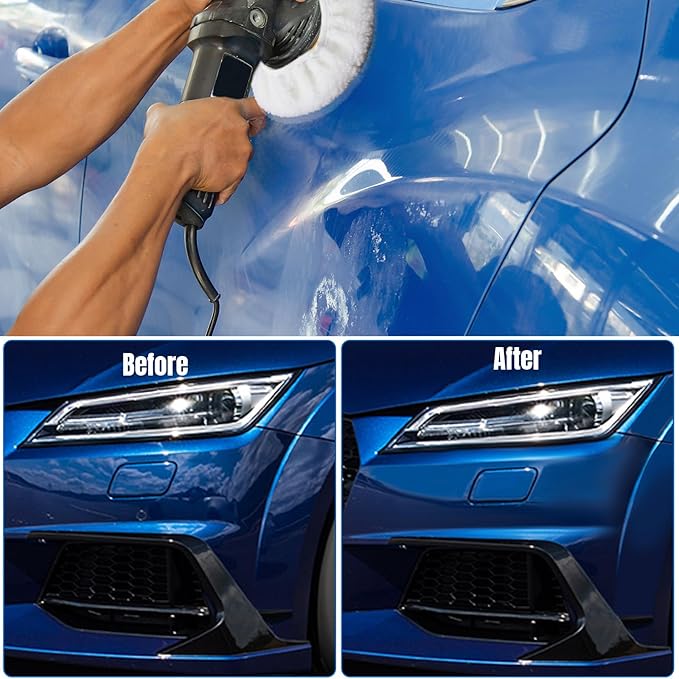 Tallew 40 Pcs Car Orbital Buffer Polisher Pad 9 to 10 Inches Microfiber Polishing Pad Cover Bonnet Set Car Polisher Bonnet Including 20 Microfiber 10 Plush 10 Non Woven