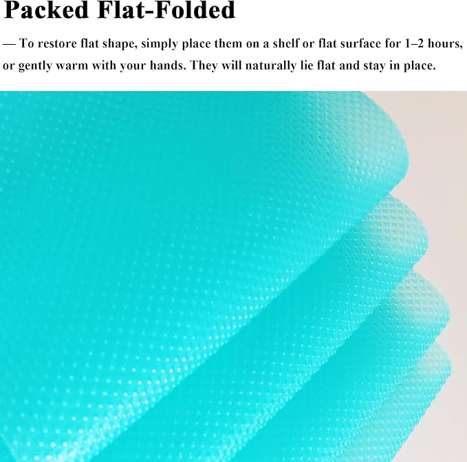 16 Pack Refrigerator Liners - 4 Semi-Translucent Colors Fridge Shelf Mats Non Slip Washable Drawer Cabinet Liners, Waterproof Fridge Shelf Liner, Kitchen Shelf Mats, Easy to Trim & Clean