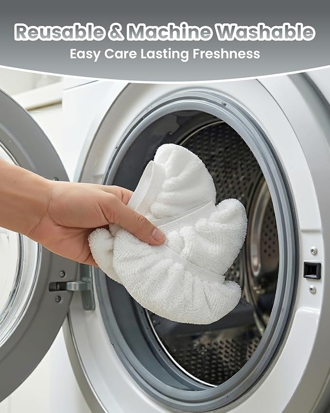 8 Pack Universal Microfiber Cloths for Handheld Steam Cleaner, Double-Layered Reusable & Washable Pads, Compatible with Bissell SteamShot, Wagner, PurSteam, McCulloch, Dupray and More