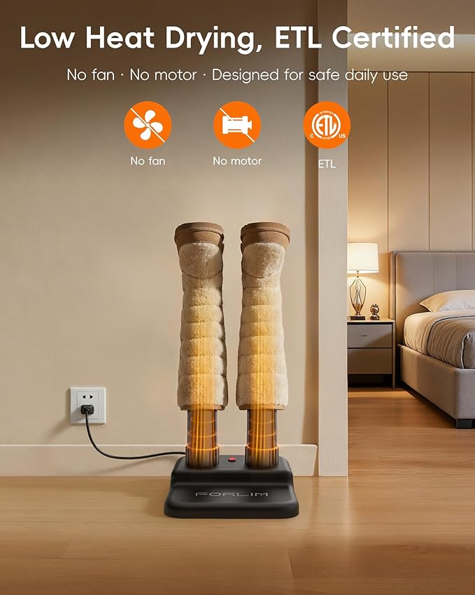 FORLIM Shoe Dryer for Work Boots with Heat Blower & Boot dryer Motorless for Home Outdoor