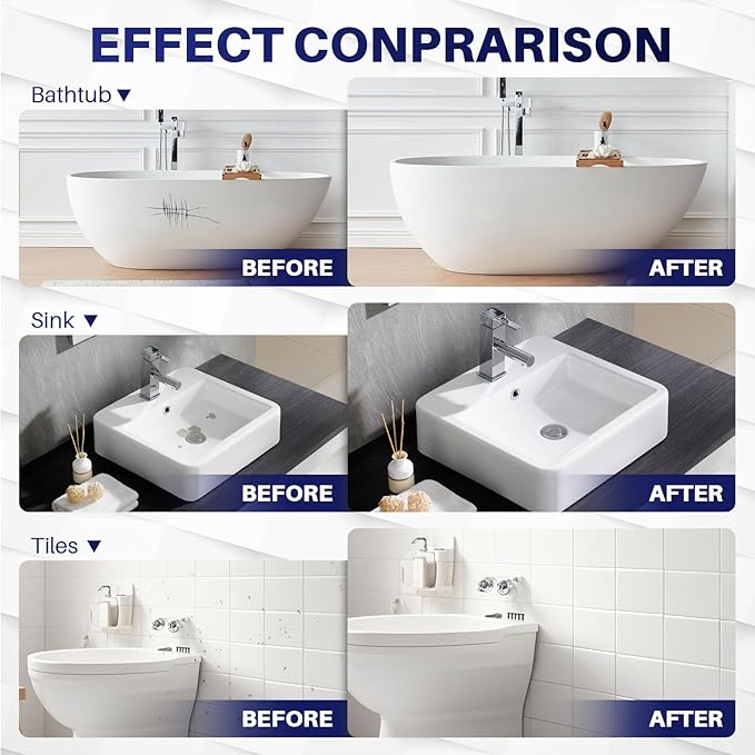 Tub and Tile Paint, 1.8oz High-Gloss White Touch Up Paint for Bathtub, Quick-Dry Bathtub Paint Kit for Bathroom, Repair Any Scratches & Chips on Porcelain Ceramic Enamel Tiles, Sinks and Toilets