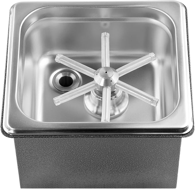 YBB Pitcher Glass Rinser, Cup Bottle Cleaning Washer 304 Stainless Steel Home Cafe Bar Sink Rinser for Coffee Milk Juice Wine Beer Tea (Silver121)
