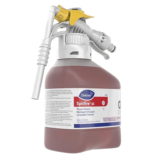 Spitfire Diversey SC 95891201 RTU Liquid Power All-Purpose Cleaner, Heavy Duty Degreaser for Shops & Kitchens, Pine Scent, Ready-to-Dispense (RTD) Concentrate, 1.5-Liter
