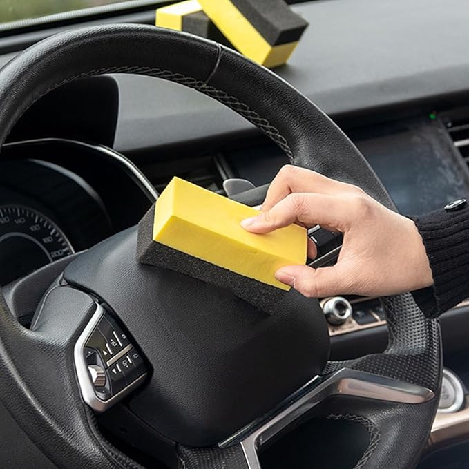 carotoe Foam Applicator Pads Side Pressing Hand Polishing Sponge Pads Detailing Buffing Pads for Waxing Polishing Paint