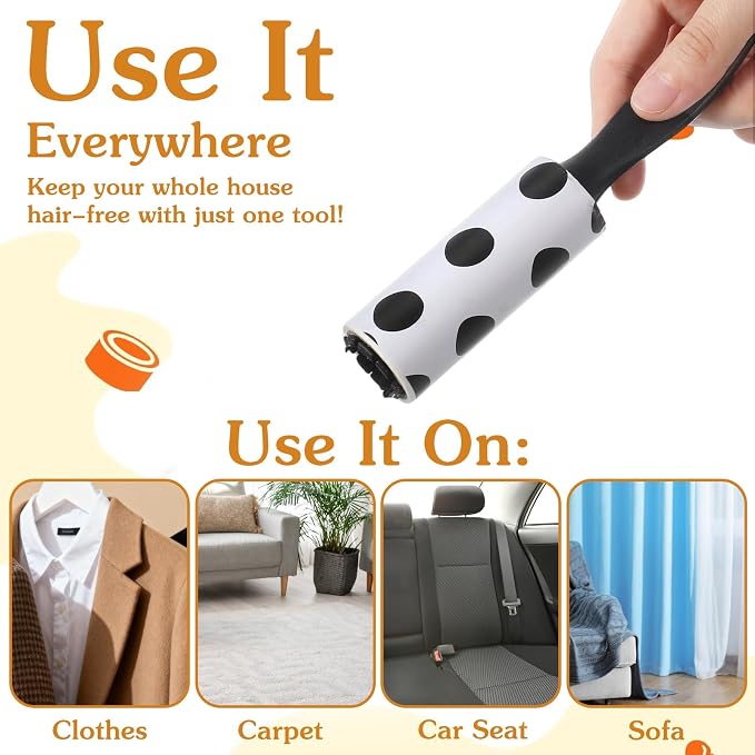 40 Pcs Mini Lint Roller for Travel Small Lint Removers Bulk for Pet Hair and Clothes Small Size Removers Portable Sticky Removing Tool for Cleaning Furniture Dog Car Seat