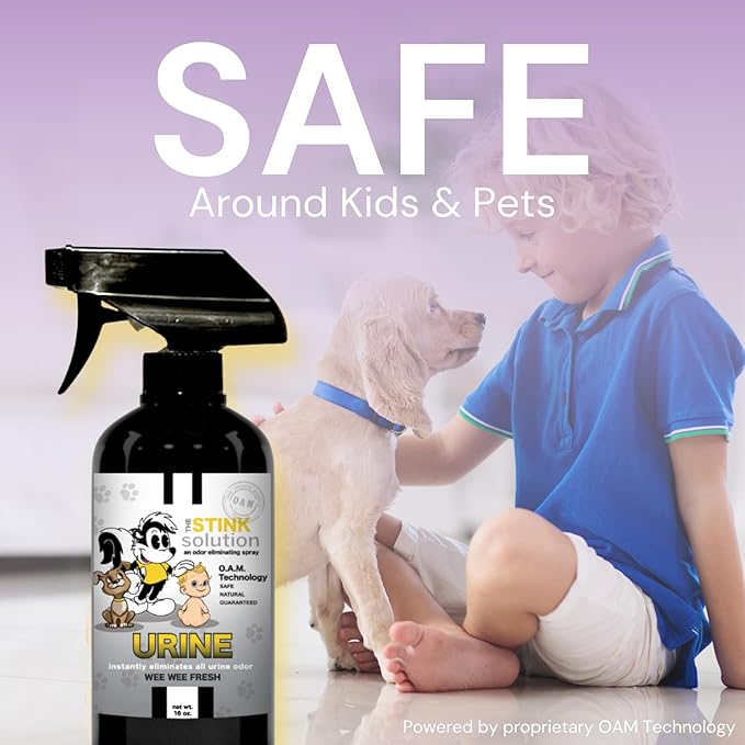The Stink Solution Urine Odor Eliminator Spray Completely Removes Cat Urine, Dog Pee, & Human Urine Odor Quickly from Carpet, Mattress, Hardwood Floor, Grass, Outdoor Turf, etc - 2 16oz (WeeWee Fresh)