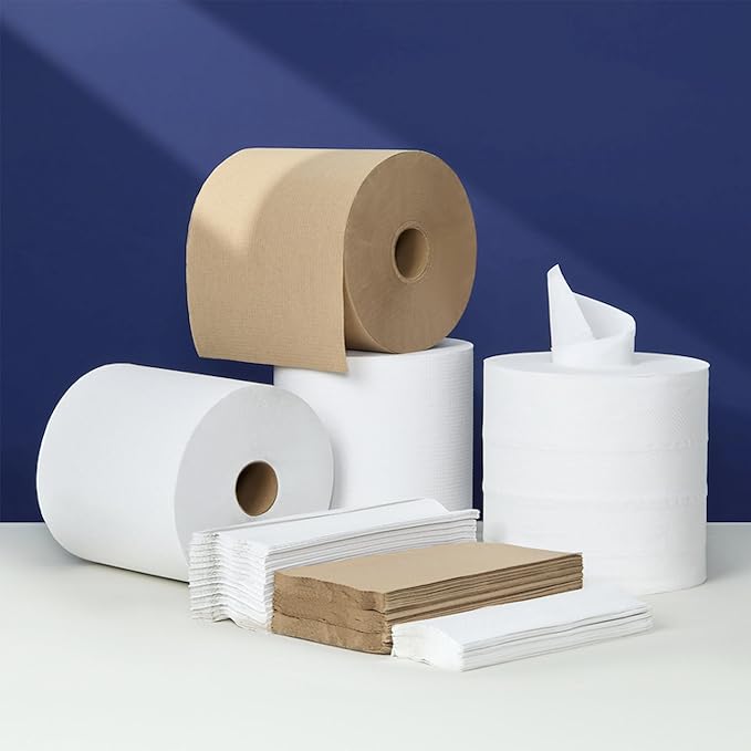 Cascades PRO Select Strong and Absorbent Hand Paper Towels - Suitable for Most Universal Dispensers - Paper Towel Rolls Bulk - 800 Feet/ Roll, 6 Rolls/Pack - H080 - White