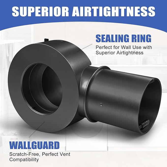 90° Magnetic Dryer Vent Coupler,Magnetic Dryer Vent Coupling 90-Degree Elbow with Strong Self-connection