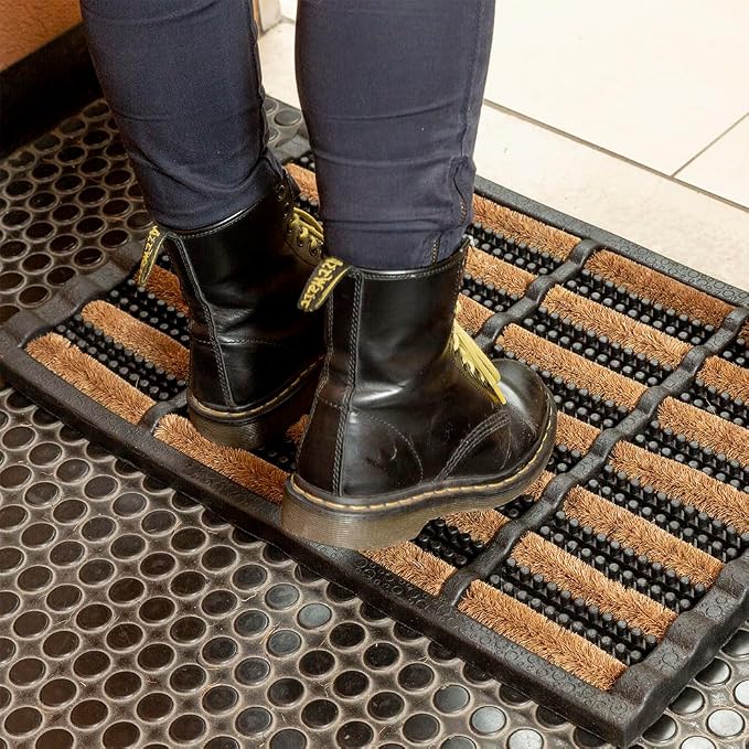 FOOTMATTERS Ninamar Mud Scrubber Tray Mat – 24 x 16 inch - 2 Pack