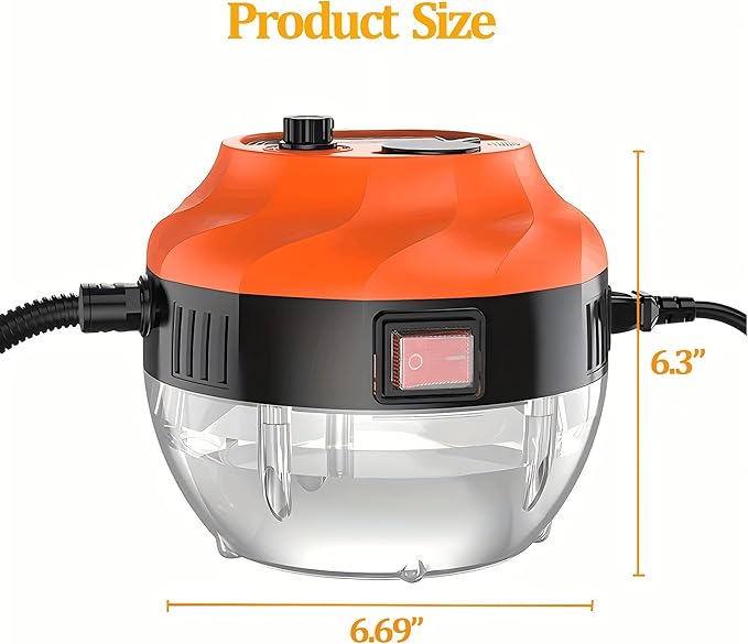 Steam Cleaner, 2500W High Pressure Handheld Steam Cleaner for Home, Portable Steamer for Cleaning, High Heat Steamer for Car, Upholstery, Kitchen, Bathroom