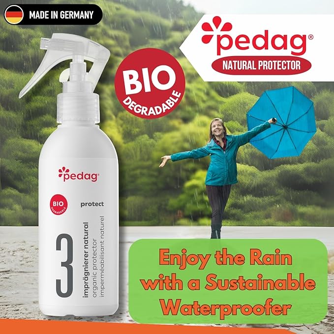 pedag Organic Protector - Natural Waterproof your Shoes, Shoe Protector Spray - Sustainably Shields Materials from Dirt & Moisture, Odorless, Biodegradable, Indoor Use. Odorless.