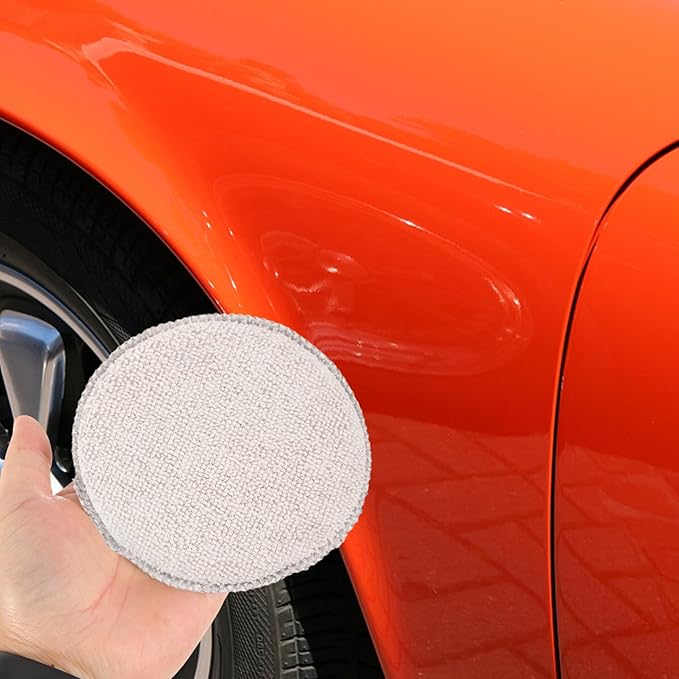 GLEAVI 10pcs Car Wax Applicator Pads Microfiber Sponge for Polishing and Cleaning Ergonomic Design for Maximum Control Soft Texture for for Automotive Detailing
