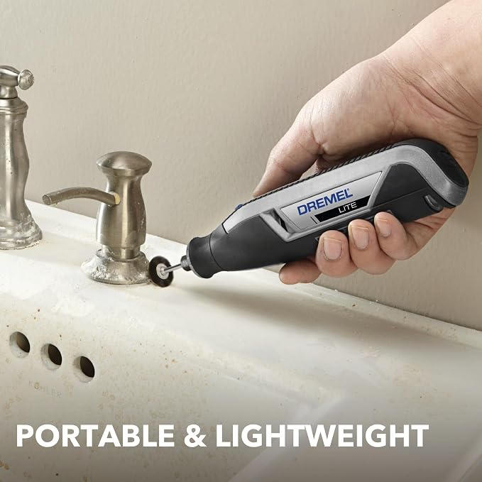 Dremel Lite 7760 N/10 4V Cordless Rotary Tool Kit with Variable Speed, USB Charging, Easy Accessory Changes - Ideal for Light-Duty DIY & Crafting, Sanding, Engraving, and Polishing