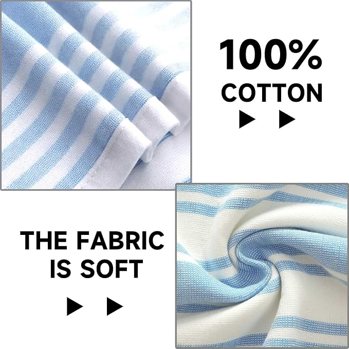 Dish Cloths 13”x 13”, 8-Pack Cotton Super Soft Absorbent Dish Rags, Quick Drying Dish Towels for Kitchen