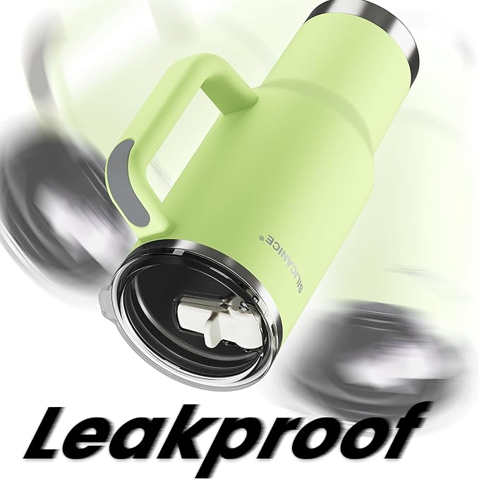 For Travel & Gym – Never Drink from a Moldy Lid Again: 40oz Hygienic Tumbler, 100% Leakproof Lid & Removable Foldable Spout. Reinforced Base, Fits Cup Holders - Key Lime