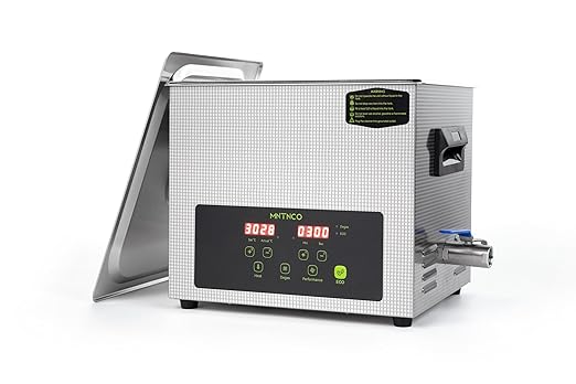 Commercial Ultrasonic Cleaner, ECO Mode, Heating, Degas Mode, ECO Energy-Saving Ultrasonic Cleaning Machine Excellent for Labs,Carburetor,Jewelry,Dentures,Automotive & Industrial Parts. (10L)