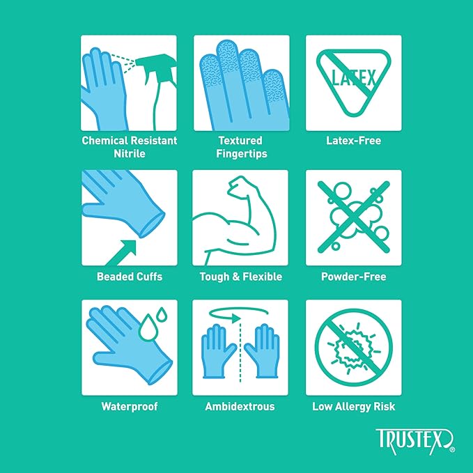 Trustex Nitrile Disposable Gloves | Powder Free | Choose Size and Quantity