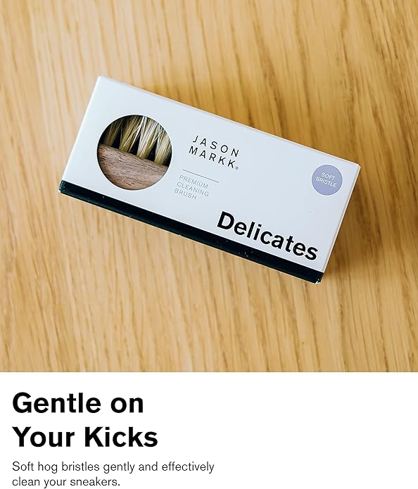 Jason Markk Essential Kit & Delicates Shoe Cleaning Brush Bundle, 3-Piece Shoe and Sneaker Cleaner Set, Deep Cleaning and Extra Gentle, Safe for Leather, Suede, Nubuck, Cotton, Knits