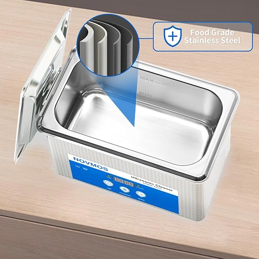 Ultrasonic Cleaner, 900ml Ultrasonic Jewelry Cleaner,Ultrasound Cavitation Machine Sonic Cleaner with Digital Timer for Cleaning,Jewelry, Parts,Dental Tool,Lab,Eyeglasses,etc.