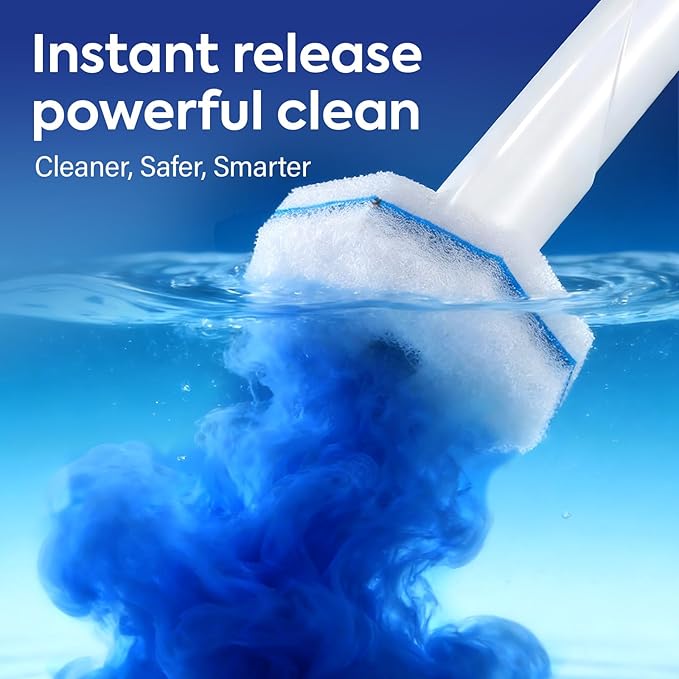 50 Pcs Disposable Toilet Cleaner Refill Pads, Universal Toilet Bowl Brush Replacement Heads, Durable Deep Cleaning Refills, Fresh Scent Bathroom Cleaning Supplies