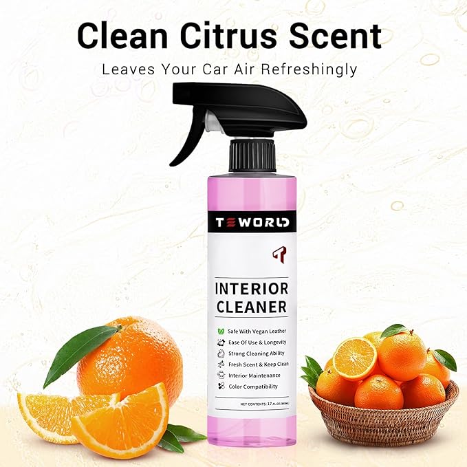 Tesla Seat Cleaner & Stain Remover, Interior Cleaner for White & Black Vegan Leather, Interior Cleaning Kit for Seats, Console, Dash, Model 3, Y, S, X, Cybertruck Accessories
