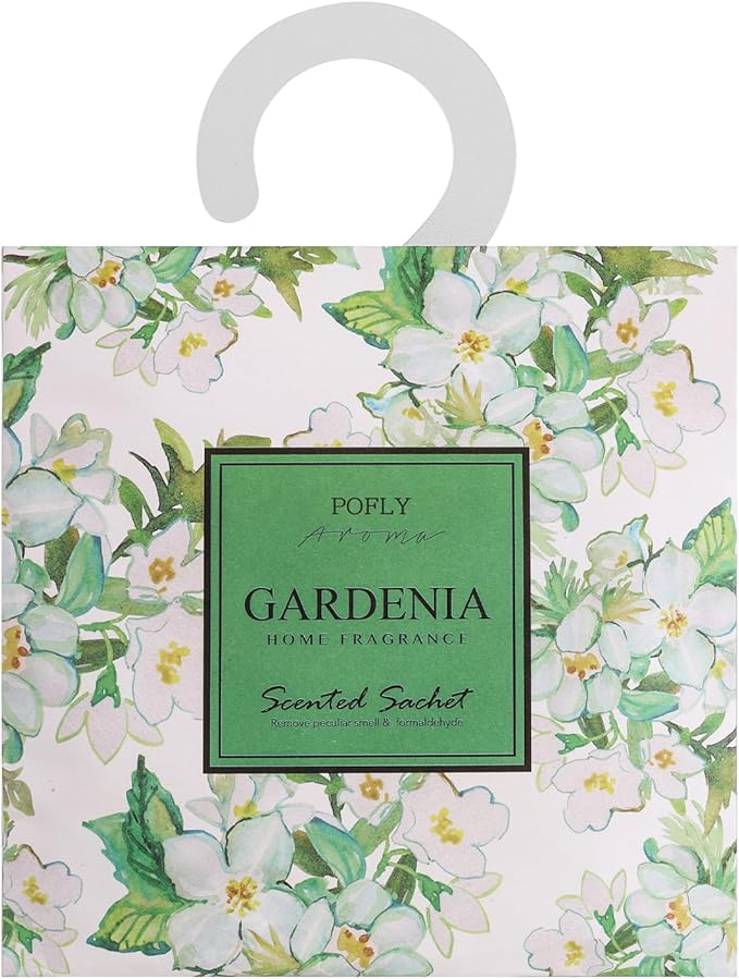 12 Pack Gardenia Scented Sachets, Long-Lasting Fresh Scent, Air Freshener for Closet & Drawers, Hanging Deodorizer for Home