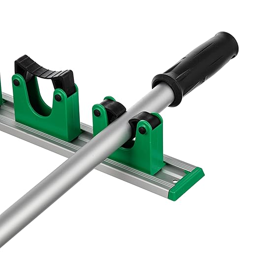Unger Commercial Broom Holder Wall Mount (Case of 5) - Quick-Snap Mop, Tool & Pole Holders 14", Aluminum/Plastic, Ideal for Organizing Cleaning Tools - HO350