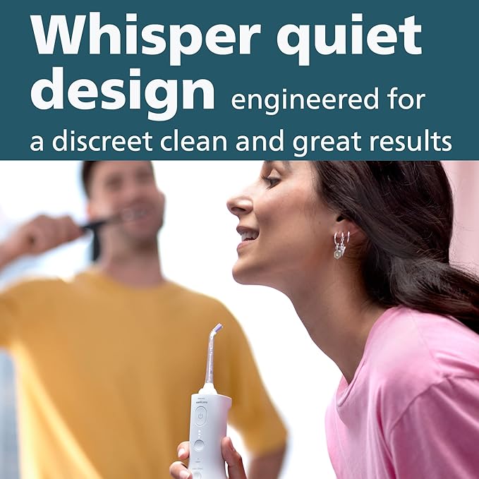 Philips Sonicare Cordless Power Flosser 3000 + 2 Additional Nozzles (4 Total) White, HX3827/21