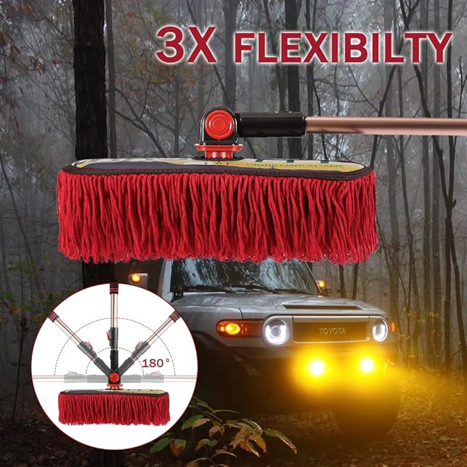 Auto Duster Extendable Handle, Car Exterior Scratch Free, Wax Cotton Hair Auto Brush Kit for Truck SUV RV Motorcycle, Cleaning No Lint (Grand Canyon State Designer License Plate) - Gifts for Men Women
