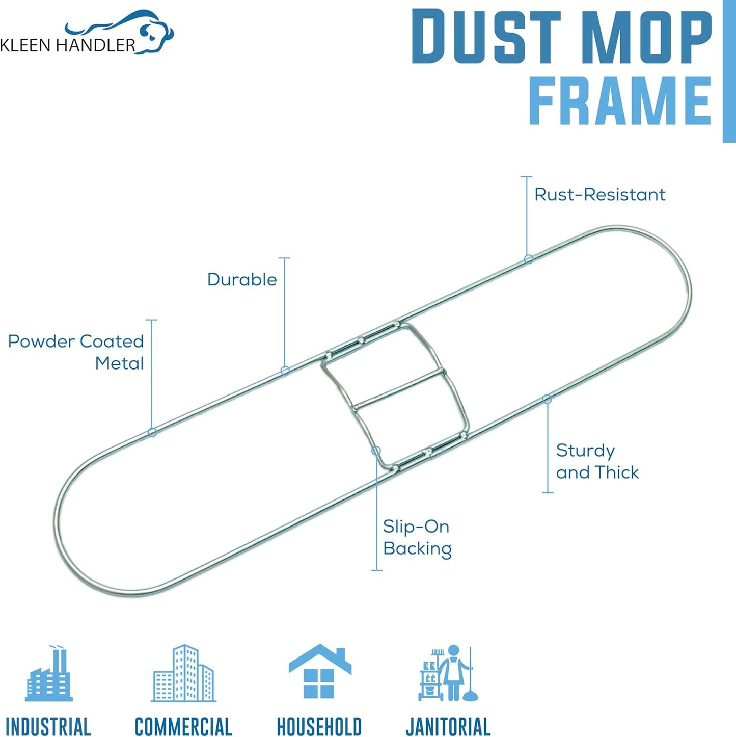 Kleen Handler 24 Inch Commercial Dust Mop Frame (12 Pack)