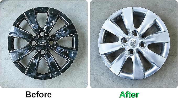 NADAMOO Aluminum Wheel Spray Paint, Semi-gloss Aerosol Car Rim Paint for Recolor and Protection of Metal Surface, Silver, 4 Cans, 13 Oz Per Can