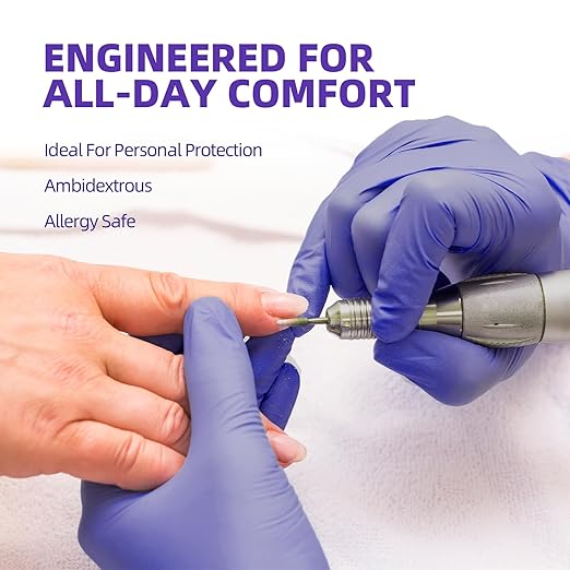 Jointown Nitrile Exam Gloves, Medical Ice Blue Gloves Disposable Latex Free Powder-Free For Exam, Food Prep Cleaning, Case of 1000, S