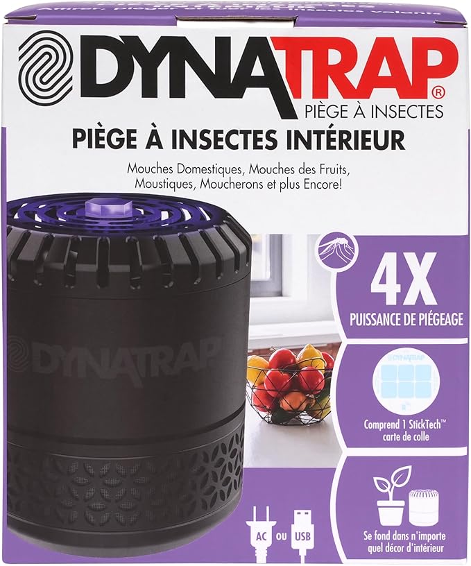 DynaTrap DT152 Indoor Insect Trap and Killer – Catches and Kills Gnats, Flies, Moths & Other Flying Insects (Pack of 6)