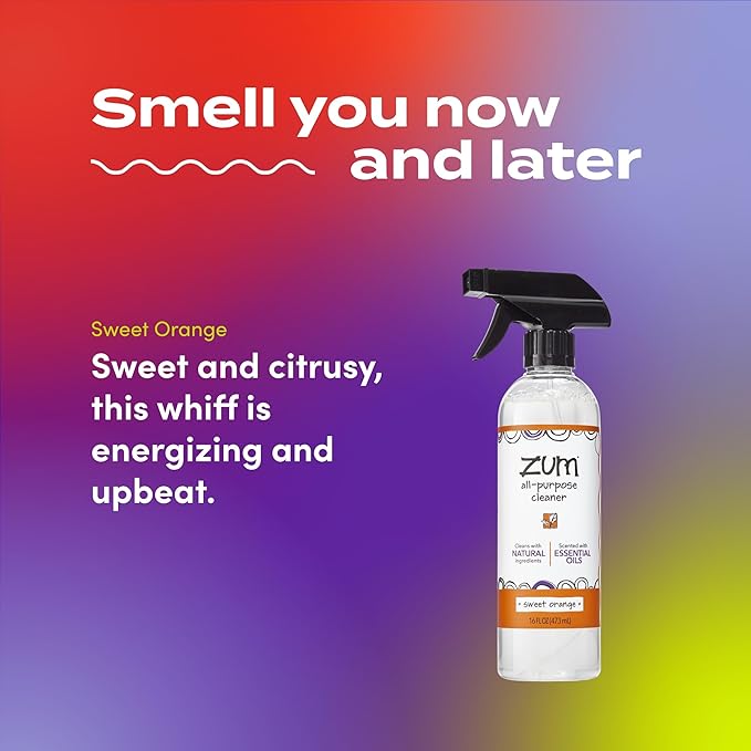 Zum by Indigo Wild All-Purpose Cleaner Combo (Pack of 2) - Natural Multipurpose Cleaners with Essential Oils, Baking Soda & More - Frankincense & Myrrh & Sweet Orange, 16 fl oz Each
