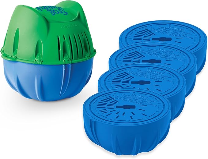 Flippin’ FROG Floating Sanitizer System for Pools 2,000 to 5,000 Gallons - Prefilled Floater with Sanitizing Minerals and Chlorine for Easy Pool Treatment & Maintenance - 4 Month Bundle