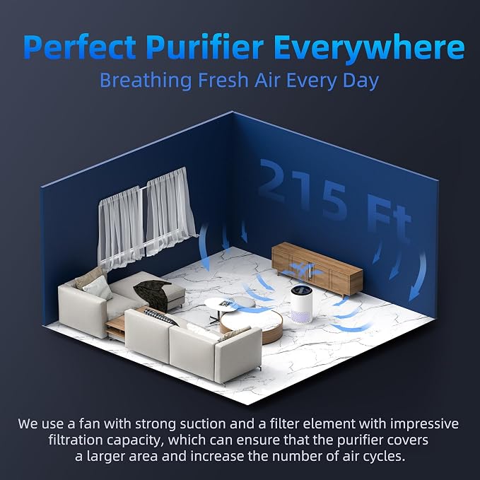 AROEVE Air Purifiers with 2 Filter(1 Basic Version & 1 Standard Version)