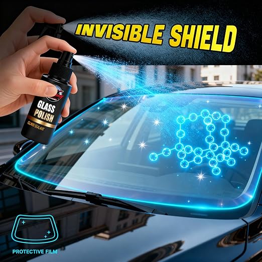 Cerium Oxide Glass Polishing Kit, Windshield Glass Scratch Remover - Restores Clarity & Removes Wiper Marks, Swirls, Water Spots - Complete DIY Kit