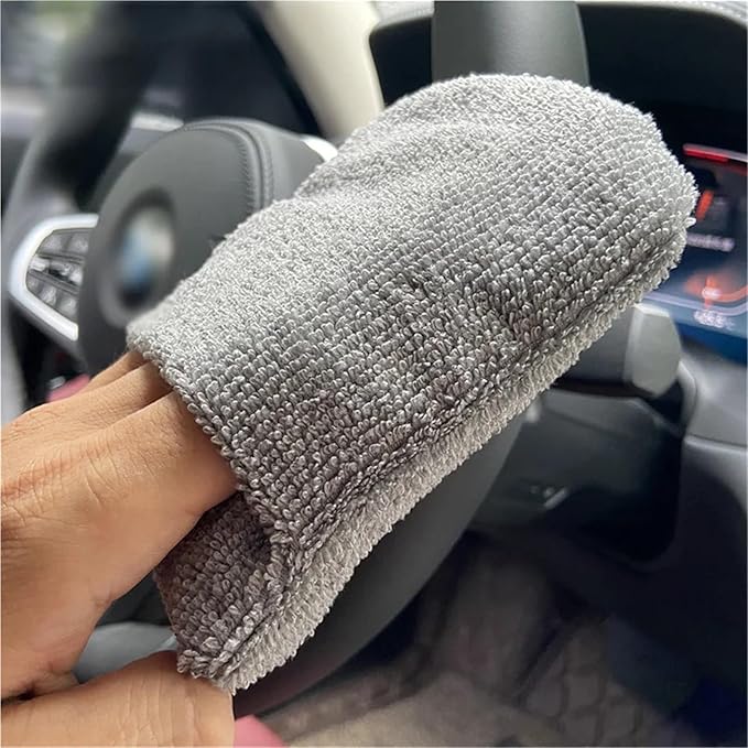 5pcs Car Polishing Wax Sponge Soft Microfiber Car Wax Applicator Mitts Foam Applicator Pad for Car Detailing Care Tool(5pcs Gray)
