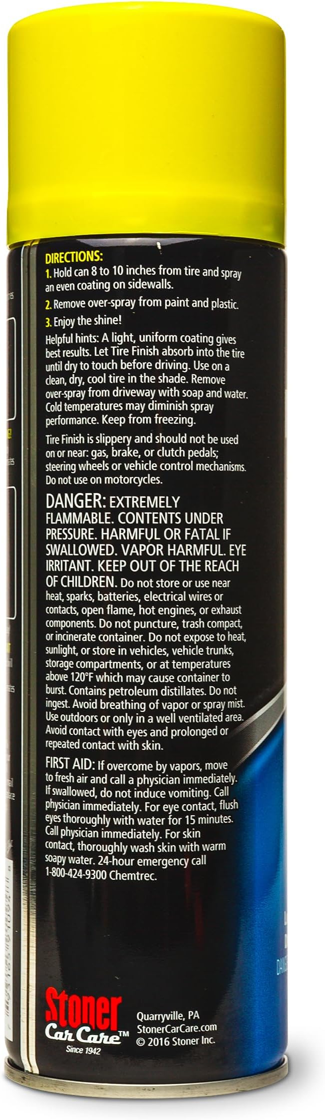 Stoner Car Care 91094 More Shine Tire Finish – Tire Shine Spray Restores Deep Matte Black Finish with Long-Lasting Rain-Resistant Protection, Dry-to-Touch – 12 oz