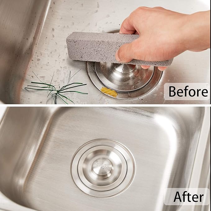 Chinco 48 Packs Pumice Stick for Cheaning, Pumice Scouring Stone Pad Removing Stain Grime Without Leaving Scratches for Kitchen Oven Stove Home Bathroom Toilet Pool House Cleaning Supplies