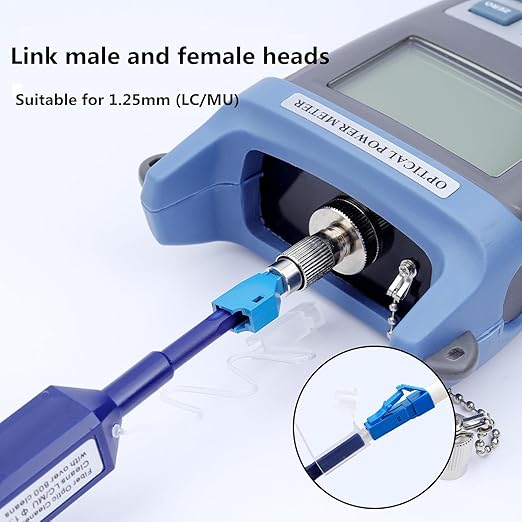 LC Fiber Cleaner Pen.800+ Single Click Fiber Cleaner,1.25mm LCUPC Optical Connector Cleaner & Endface Cleaning Pen