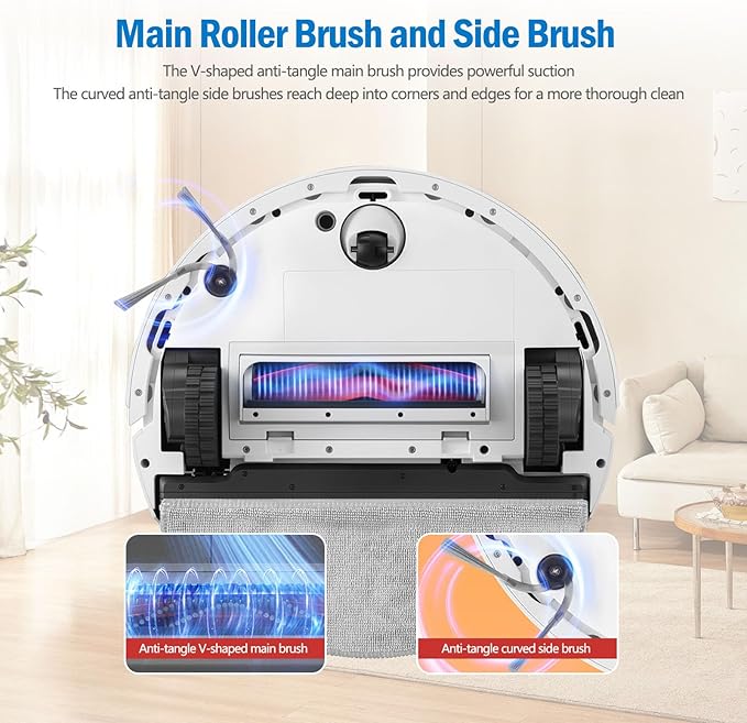21 Pcs Q10 X5 Accessories Kit for Roborock Q10 X5+/Q10 X5 Robot Vacuum Replacement Parts, 1 Main Brush, 4 HEPA Filters, 4 Mop Pads, 4 Dust Bags, 6 Side Brushes, 2 Tools