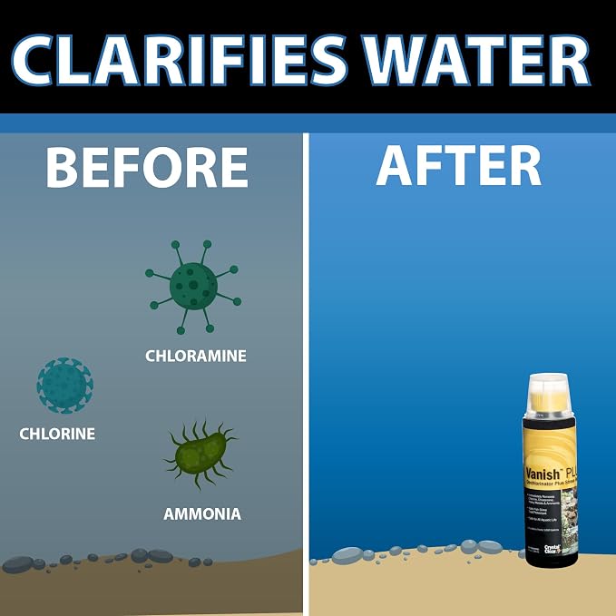 CrystalClear Vanish Plus Small Pond & Water Garden Dechlorinator, 16 Ounce | Removes heavy metal, ammonia, chlorine & chloramine for safer water in ponds and water gardens