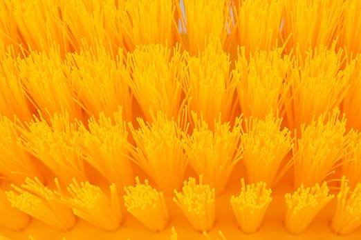 SPARTA Omni Sweep Plastic Push Broom Head, Heavy Duty, Industrial Broom With Color Code System For Outdoor, Indoor, Garage, Concrete, Patio, Kitchen, Bathroom, 18 Inches, Yellow