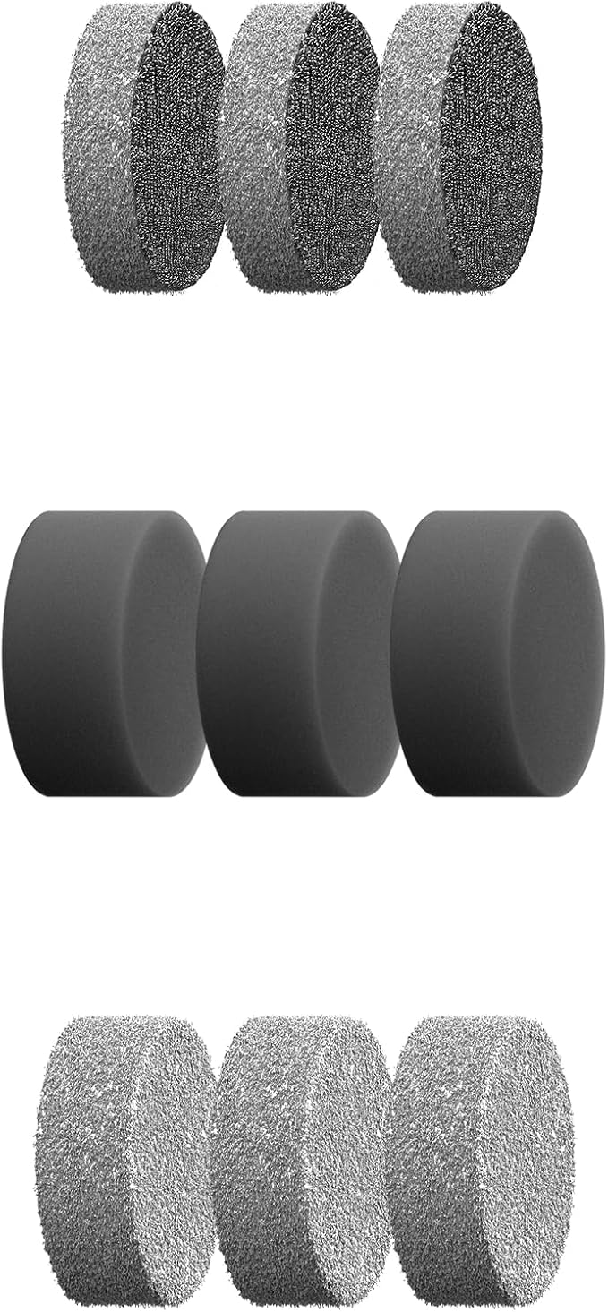 HOTO 9 Pcs Replacement Pads + HOTO Handheld Short-Handle Electric Spin Scrubber
