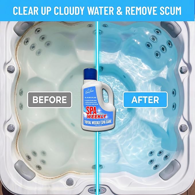 5-in-1 Weekly Hot Tub Chemicals, Spa Chemicals for Hot Tub, Clarifier, Cleaner & Conditioner for Spas & Inflatable Tubs, 3 L – BubbyShine