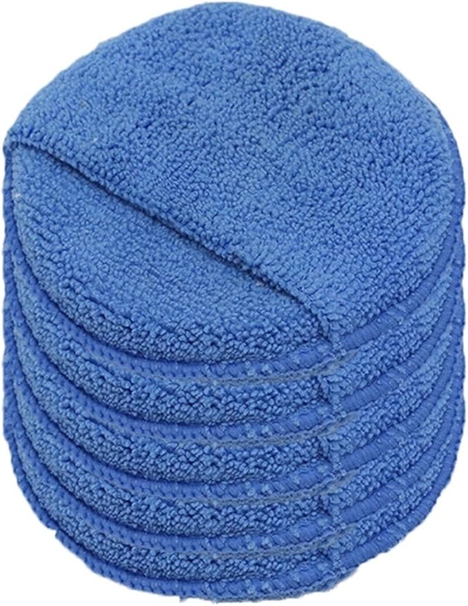 2/5/10Pcs 5-inches Microfiber Wax Applicator Pad Ultra Soft Car Polishing Sponge with Finger Pocket Auto Care Polish Foam Sponge(Blue 5Pcs)
