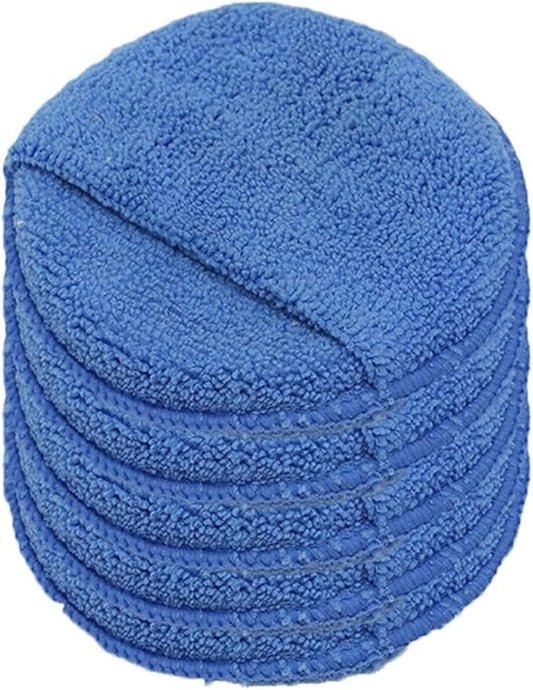 2/5/10Pcs 5-inches Microfiber Wax Applicator Pad Ultra Soft Car Polishing Sponge with Finger Pocket Auto Care Polish Foam Sponge(Blue 5Pcs)