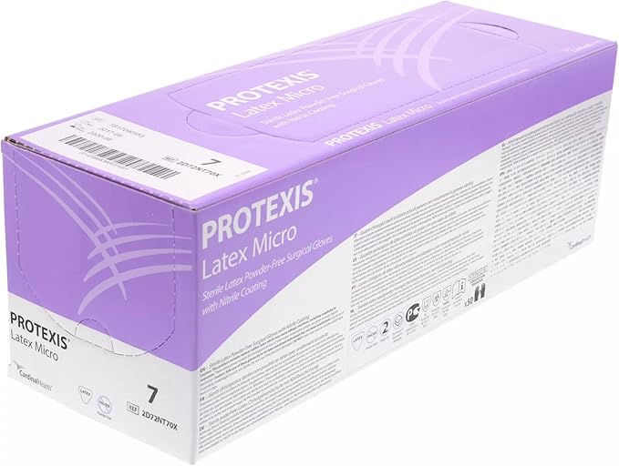 CARDINAL HEALTH™ Protexis® Latex Micro Surgical Gloves with Nitrile Coating, Light Brown, Size 8.5, Box of 50 pairs
